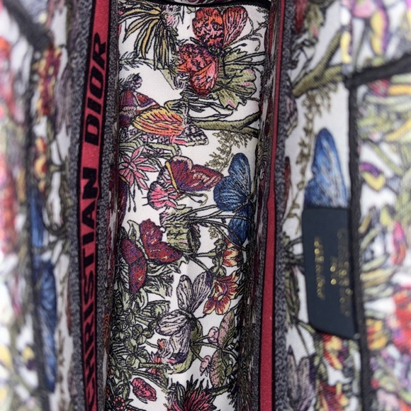 Used CHRISTIAN DIOR Lady D-Lite Florilegio Embroidery 2Way Hand Bag Canvas - Picture 5 of 11